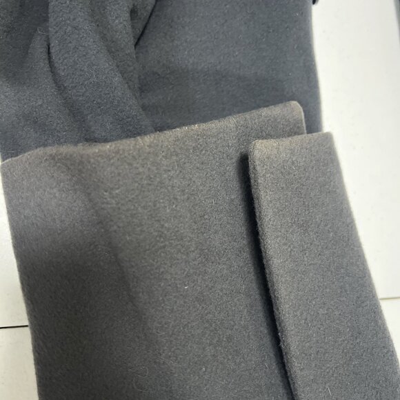 VTG Glenbrooke Grey Pure New Wool Double Breasted Pockets Lined Pea Coat USA 10 - Picture 8 of 16